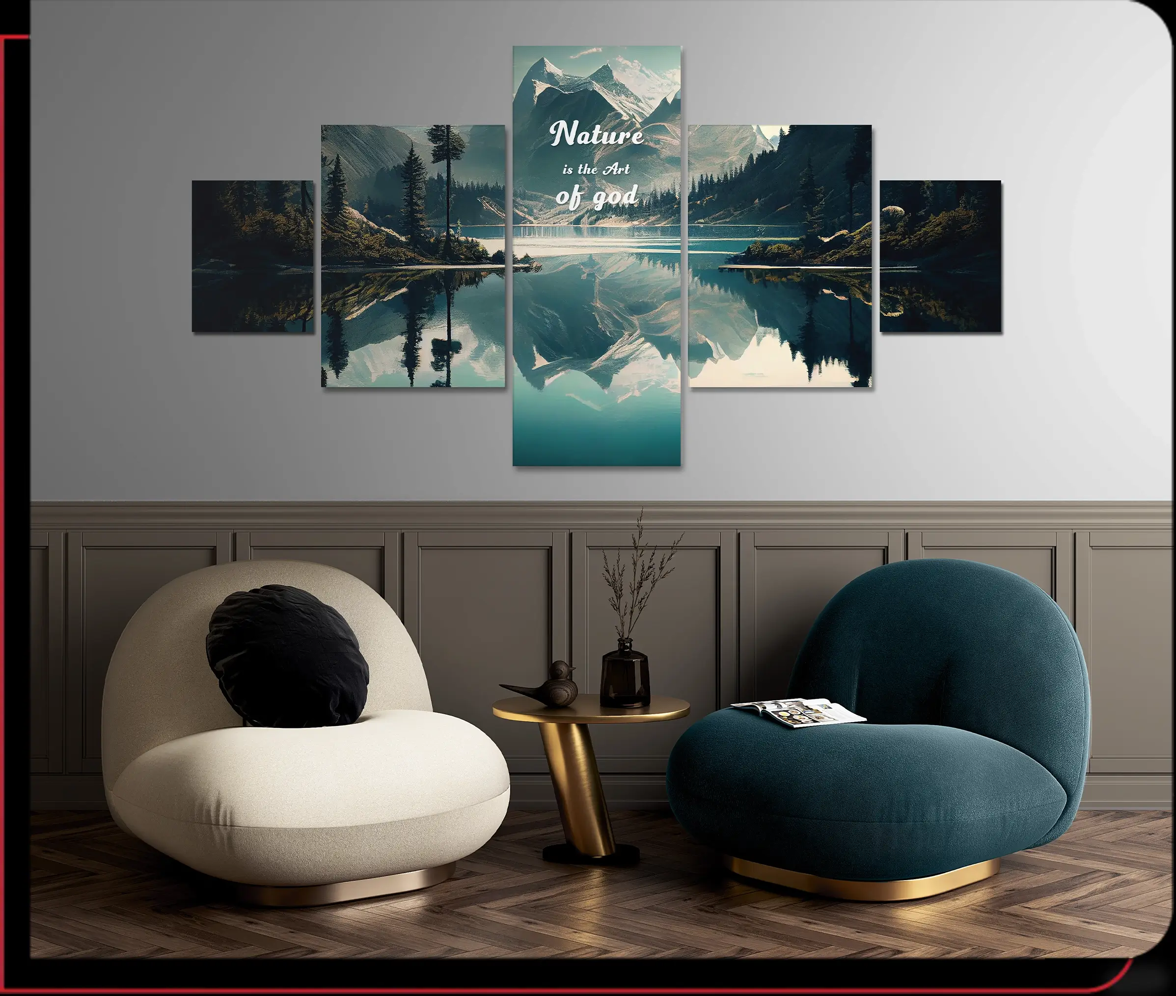 Nature is the art of god Portrait MOCKUP